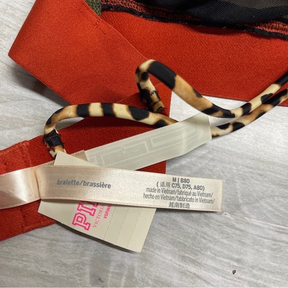 PINK Victoria’s Secret Laurel & Love Animal Leopard Print Bralette Size M New - Picture 6 of 9